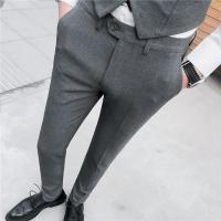 2018新款男士高品质韩版修身纯色西裤型师气质帅气西裤男长裤潮