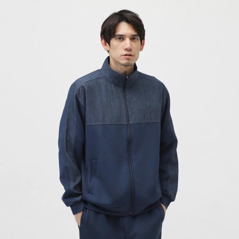 New Balance男士运动休闲外套 denim风格拼接设计多场合适用夹克高清大图