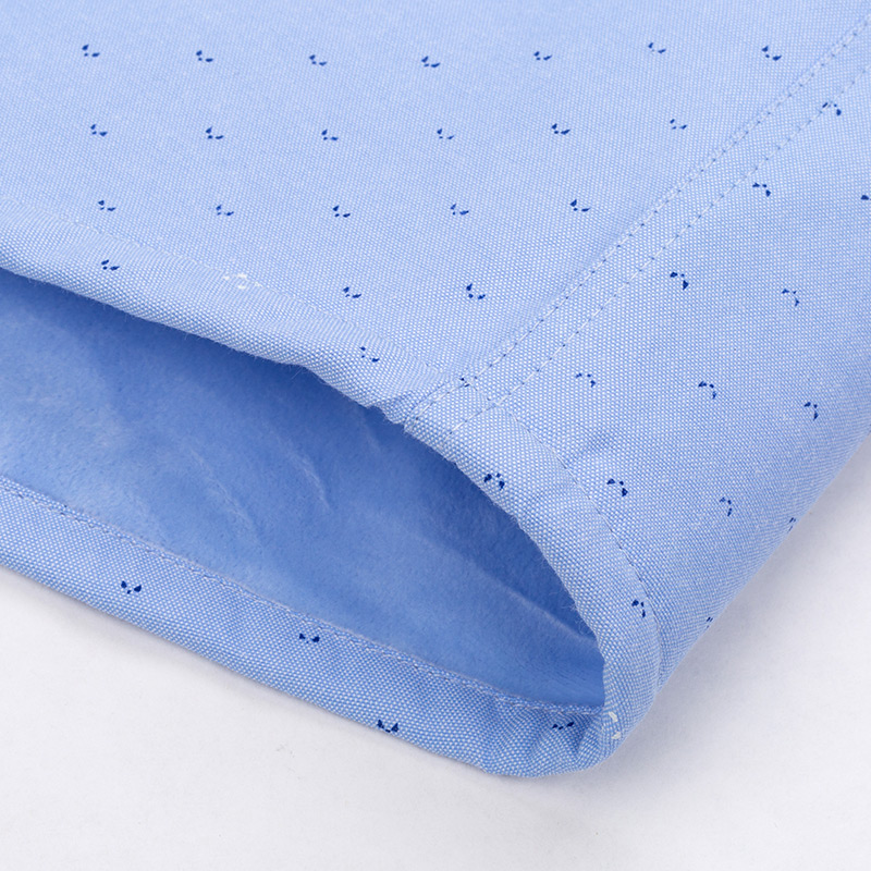 啄木鸟冬季加绒加厚保暖衬衫男商务休闲浅蓝色印花时尚保暖衬衣闲高清大图