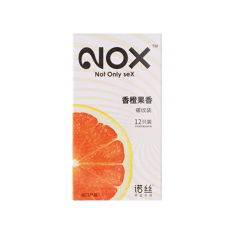诺丝(NOX)螺纹香橙味12只装避孕套超薄款润滑安全套 成人情趣性用品高清大图