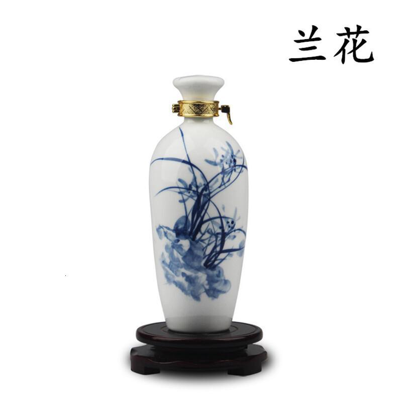 景德镇1斤装陶瓷酒瓶一斤装手绘冬瓜瓶密封酒瓶家用酒具酒坛
