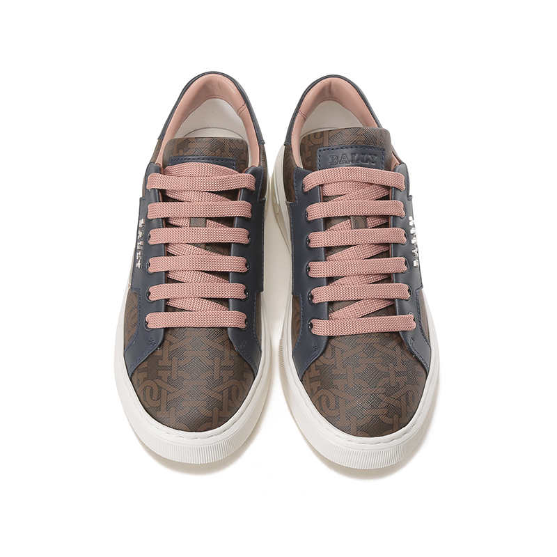 巴利bally奢侈品女士tpu牛皮系带休闲运动鞋板鞋myronwtps