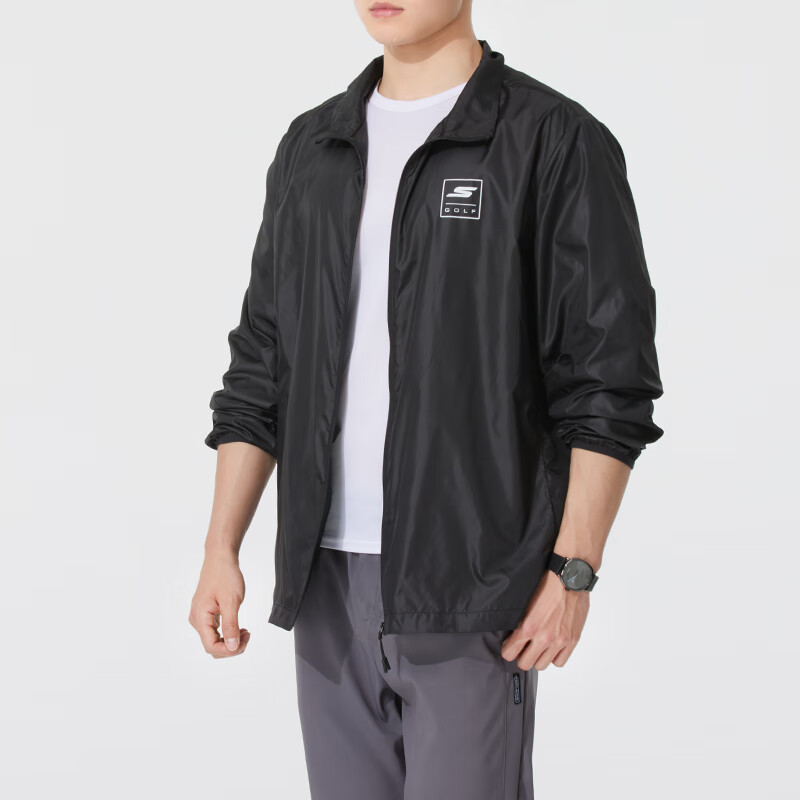 斯凯奇(Skechers)男装新款运动服跑步健身训练防风衣休闲夹克外套P225M275-00NA ZP高清大图