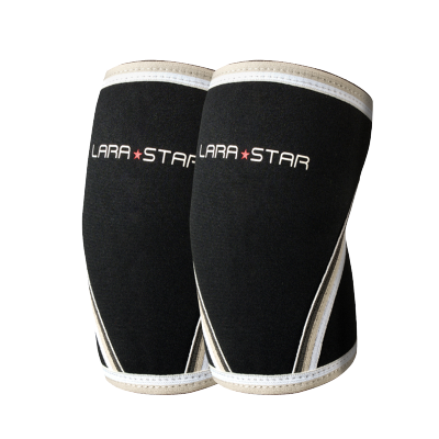 劳拉之星0512护肘健身防摔套肘器械训练举重卧推关节套加压 黑色 XXL