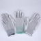 汇特益 防静电碳纤维PU涂掌手套 十三针织尼龙劳保手套 灰色 L码 10双/包 JLTM-SJE208