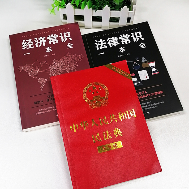 [正版] 3本组合套装 中华人民共和国民法典大字版+法律常识一本全+经济常识一本全 实用版理解与适用法律书籍基础法制