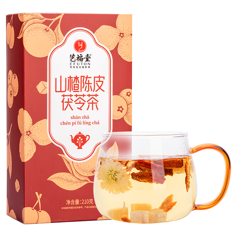 艺福堂花茶组合菊花干橘皮泡水喝山楂泡茶山楂陈皮茯苓茶搭决明子210g