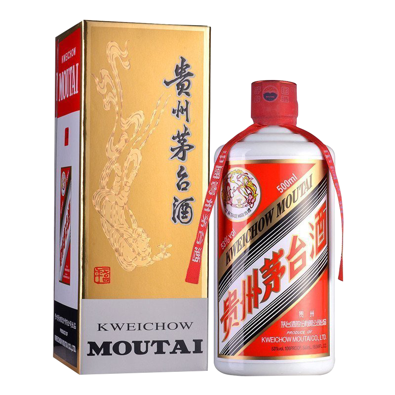 飞天茅台 53度 酱香型白酒 500ml单瓶(年份随机)