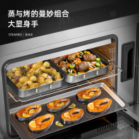 长虹(CHANGHONG)带烤箱集成灶侧吸油烟机燃气灶套装 JJZT-X3K（不锈钢款） 天然气