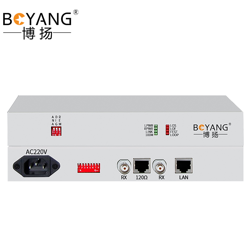 博扬 集中型协议转换器机框单端 E1协议转换器远端(桌面式)1路E1转以太网 1台价 BY-E1F1-D1