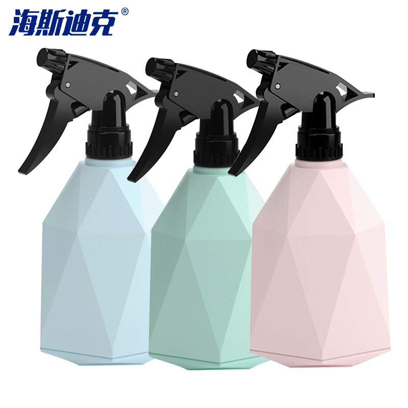 海斯迪克 gnjz-93 小型手压式浇水壶(2个)糖果色浇花喷壶 清洁工具 水壶600ml 几何外观喷雾壶 颜色随机发货