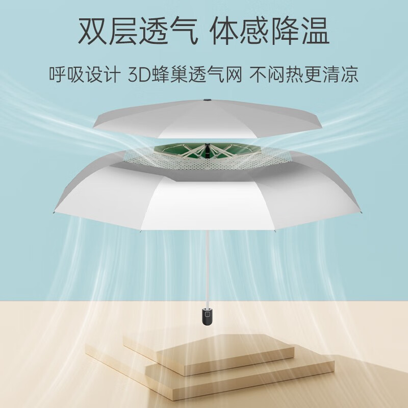 左都 ZD006双层钛银自动遮阳伞太阳伞 三折款 姜黄菊高清大图