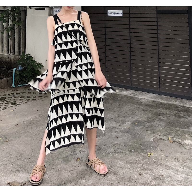 碎花带连衣裙女夏2018新款韩版中长款超火的连衣裙