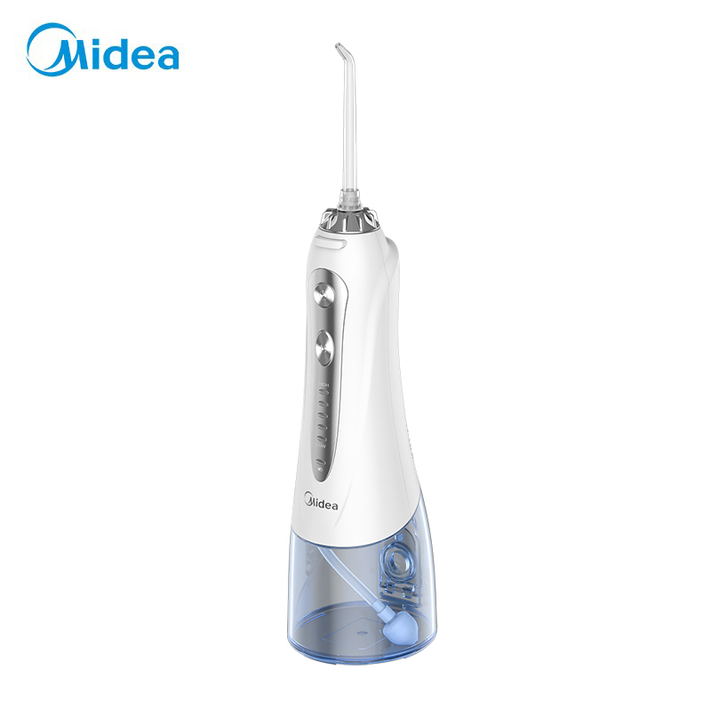 美的(Midea)智能无线冲牙器MC-BJ0102 银白色 水牙线 洗牙器 洁牙器 非电动牙刷小蓝鲸
