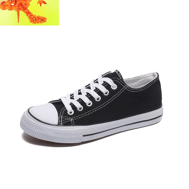 经典款帆布鞋男女通穿低帮韩版百搭学生圆头情侣平板鞋休闲小白鞋简畅