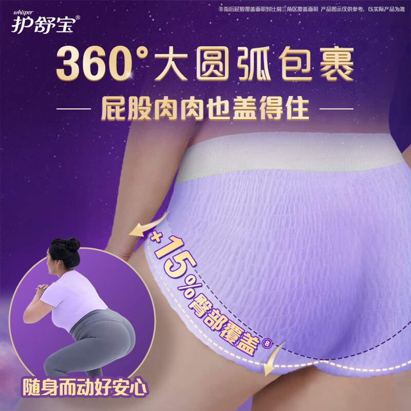 护舒宝 考拉散热安睡裤 2条XL码 夜用安心裤高清大图