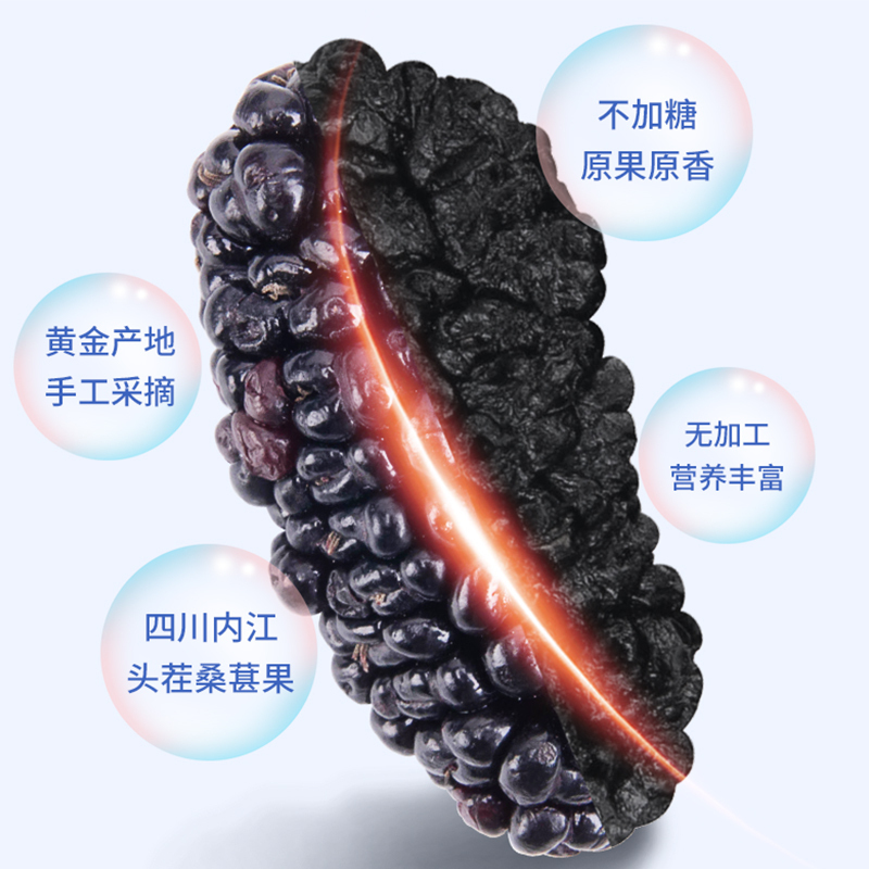 买1送1共500g再春堂无沙 桑椹干果克 桑葚茶新鲜大果桑甚干可做膏黑桑葚子 苏宁自营