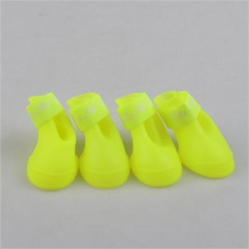 狗狗鞋子宠物用品泰迪狗防水鞋脚套贵宾硅胶果冻防滑雨鞋 蓝色雨鞋 S（建议1-3斤）