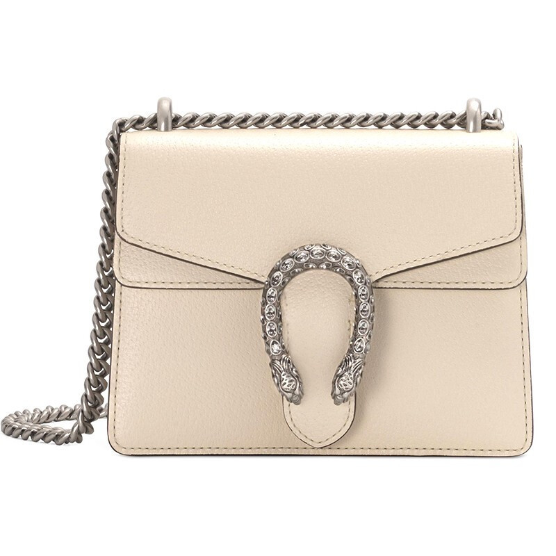 【海外直邮】gucci 古驰女包dionysus系列白色牛皮迷你单肩包/斜挎包