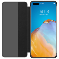 HUAWEI/华为P40 Pro原装保护套翻盖智能休眠视窗皮套 P40商务防摔全包手机套保护壳 智能视窗保护套