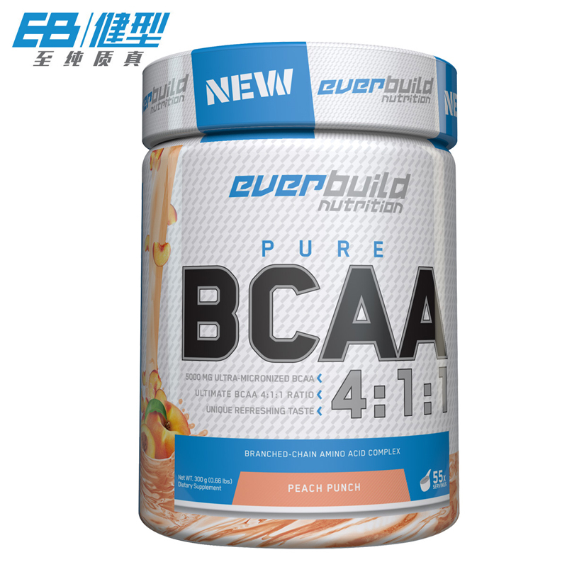 EVERBUILD BCAA零致支链氨基酸4:1:1固体饮料300g樱桃酸橙味