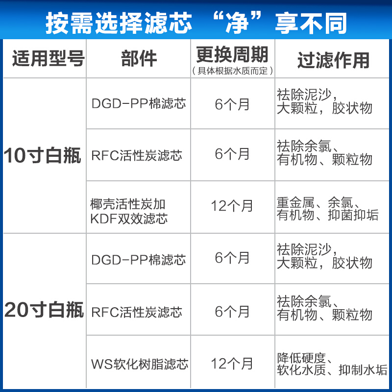 美国通用(GE)厨下式净水器BWF-20 WS软化水树脂净水机滤芯版