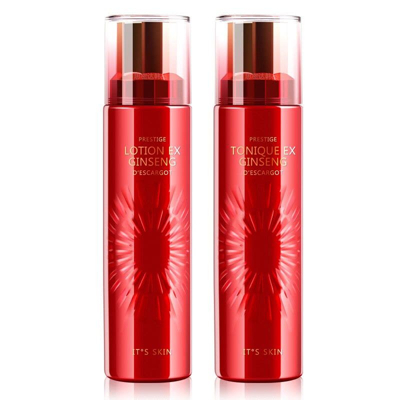 It’s skin伊思红参水乳护肤套装 新旧包装 保湿补水淡化斑点红润弹性收缩毛孔提拉紧致 水140ml+乳140ml图片