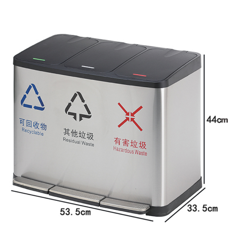 怡卓欧三分类垃圾箱高清大图