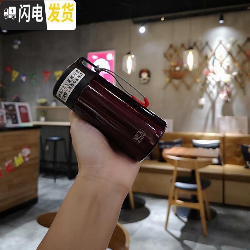 三维工匠保温杯迷你小容量便携小巧小号女超小随身小型口袋儿童水杯杯子 玛瑙绿150?赠提绳杯刷?高清大图