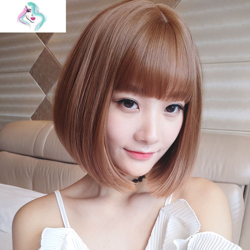 假发女短发头套发套自然bobo头网红圆脸全头假发套发型假毛假头发你