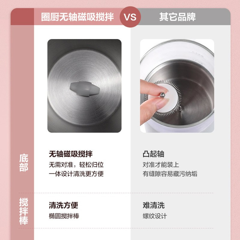 圈厨 奶茶机咖啡机小型迷你港式煮茶器DIY自制养生花茶 便携式奶茶杯-云杉黄-CR-MT01