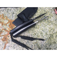 FOX响尾狐二代户外刀具高硬度锋利小直刀锻打直刀随身求生刀战术小直刀野营刀具