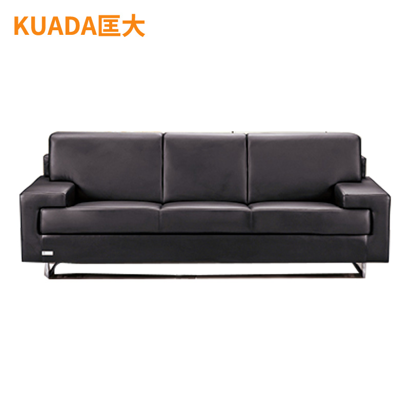 匡大 皮艺沙发商务办公接待三人位沙发KD-E701-2高清大图