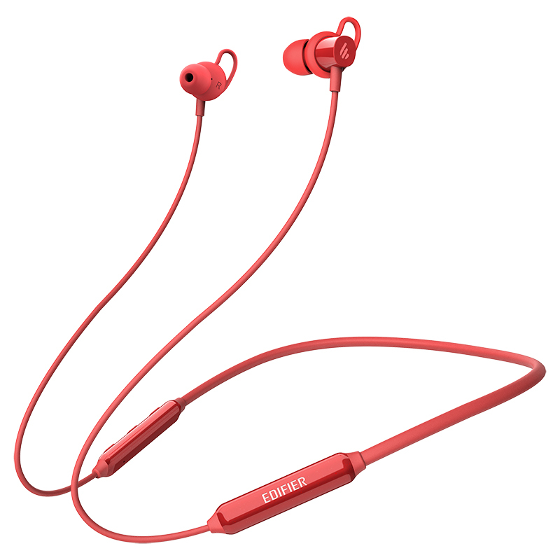 EDIFIER/漫步者 W200BT plus无线蓝牙耳机双耳挂脖式运动跑步挂耳式入耳式耳麦安卓通用超长待机超长续航 黑