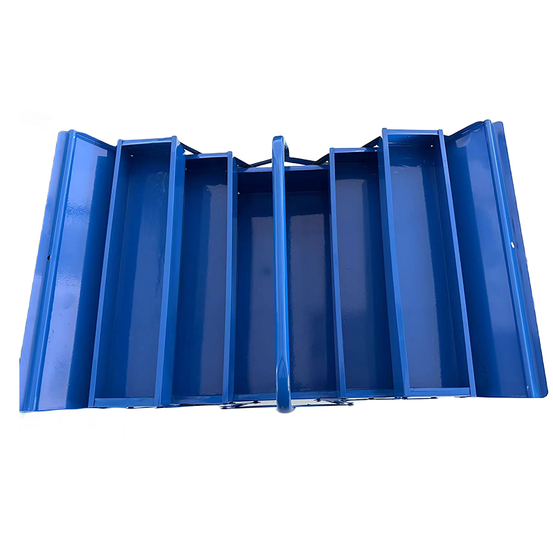 围达 铁皮工具箱 420 三层蓝色单提手 个高清大图