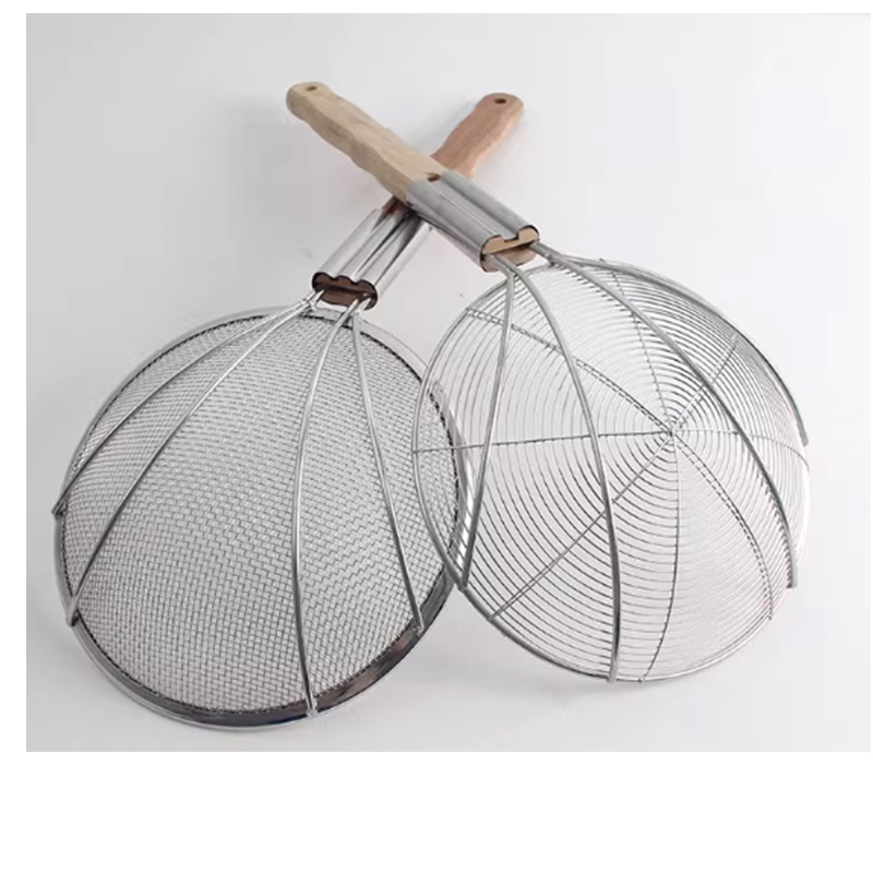 烹巅Poondear 不锈钢大笊篱 木把26cm