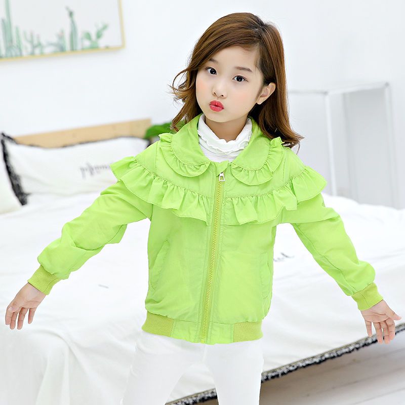 110岁童装女童外套春秋款3新款韩版5小学生6儿童夹克7女孩上衣