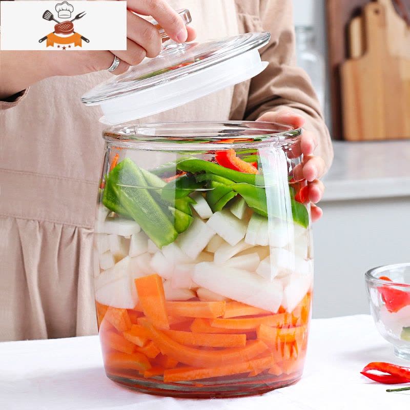 敬平玻璃密封罐米桶玻璃瓶大号家用透明带盖厨房食品杂粮储物罐泡菜坛图片