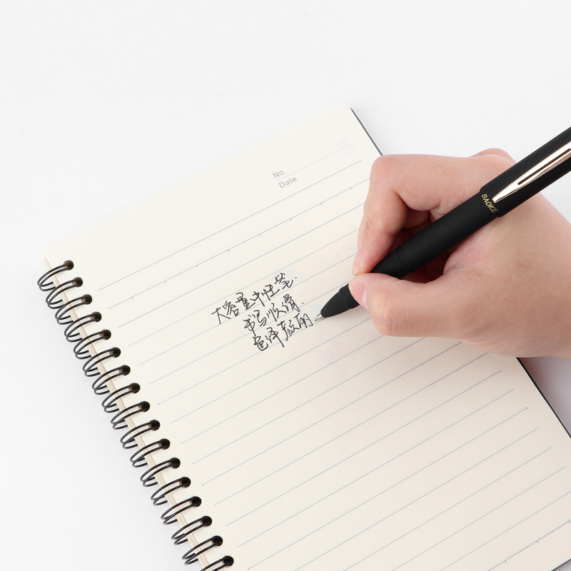 宝克(BAOKE)PC1828 0.5mm大容量中性笔办公水笔磨砂笔杆品质签字笔12支/盒 1盒高清大图