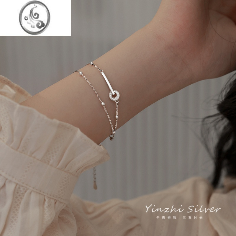 jimis925银手链女生小众精致国风女款夏轻奢高级感闺蜜礼物手镯首饰品