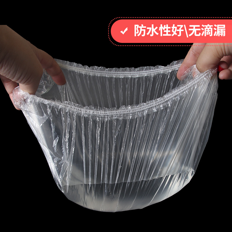 防水防尘帽成人家用淋浴头套酒店洗澡沐浴帽子女款发帽 三维工匠 黄色散装一包100只高清大图
