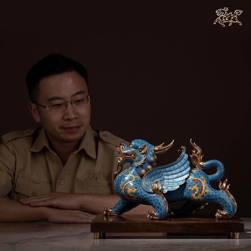 美帮汇全铜摆件《景泰蓝貔貅》铜工艺品 家居饰品 摆件高清大图
