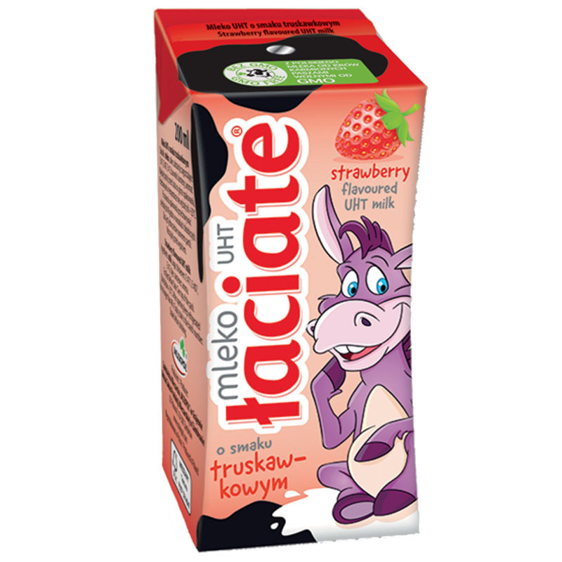 LACIATE UHT儿童牛奶 草莓味 200ML*12 波兰进口 果味牛奶 学生牛奶