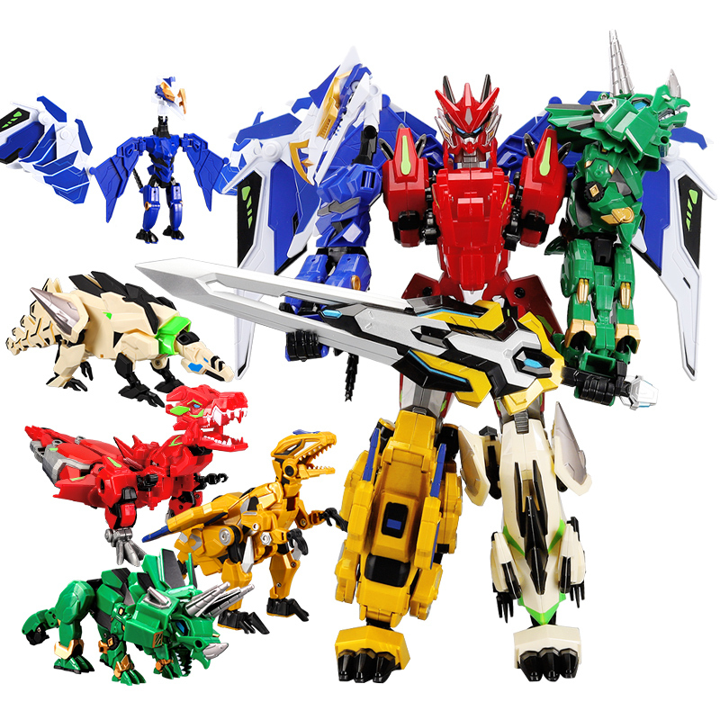 德馨龙魂觉醒360mm神龙号五合体玩具套装机器人金刚男孩玩具312岁