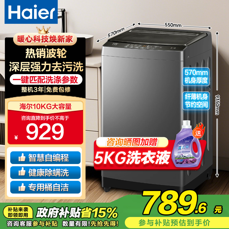 海尔(Haier)波轮洗衣机XQB100-Z606