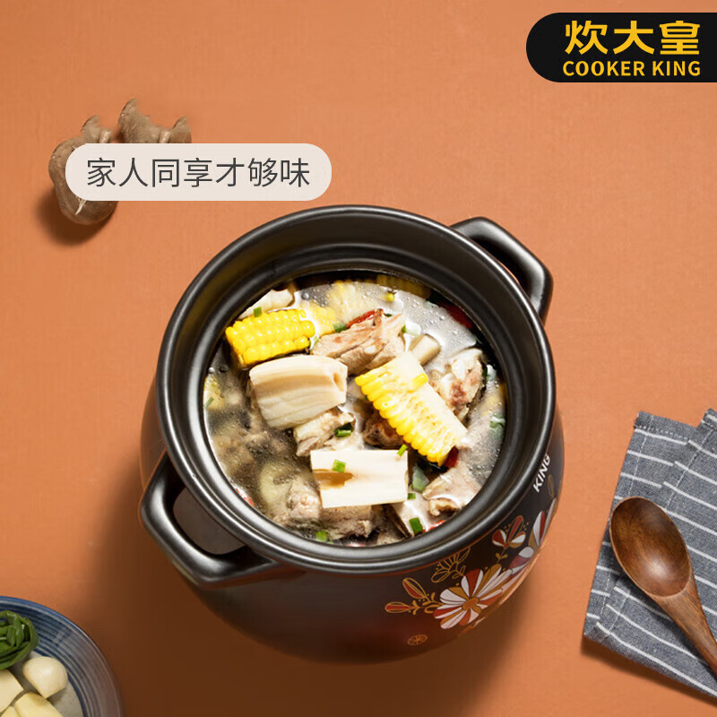 炊大皇(COOKER KING) 5L陶瓷煲砂锅耐高温TCXW5002高清大图