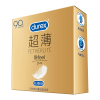 杜蕾斯durex 超薄装3只 中号安全套 超薄隐避孕套 情趣计生用品