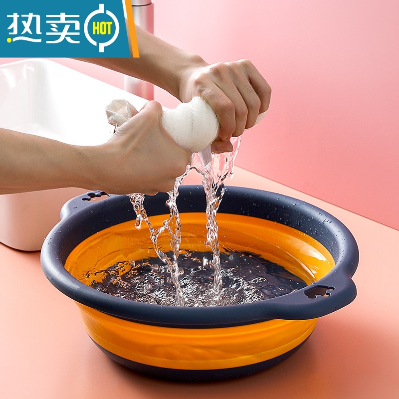 敬平可折叠洗脸盆大号家用学生宿舍用户外便携式婴儿洗澡盆子洗衣盆子高清大图