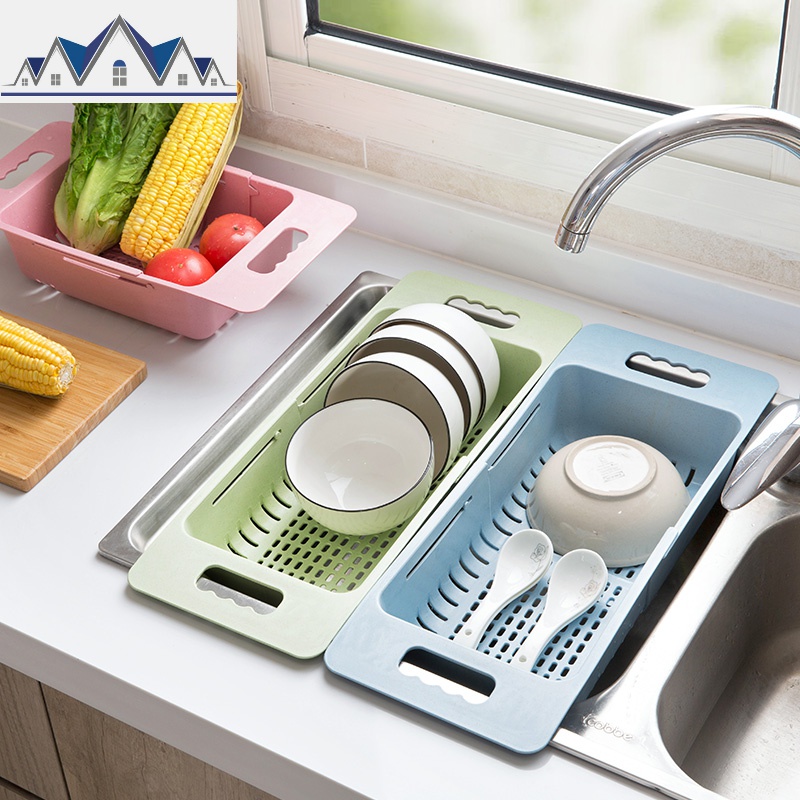 可伸缩水沥水架厨房用品塑料置物架家用放蔬菜碗碟收纳架_5_993高清大图