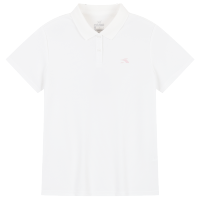 361°运动t恤女夏季时尚休闲polo衫女子健身翻领透气短袖潮662124110V L 羽白